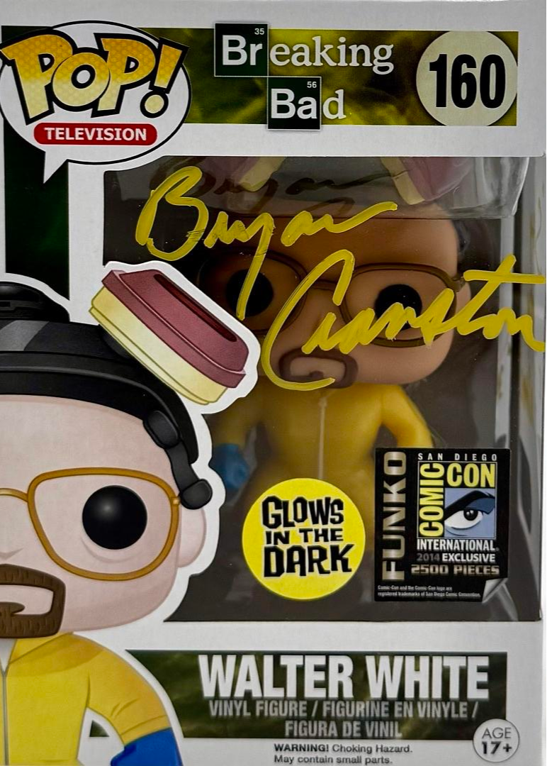 Bryan Cranston Signed San Diego Comic Con Limited Edition Funko Pop #160 Walter White (Breaking Bad) - SWAU